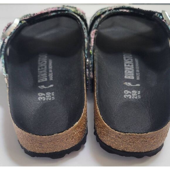 Birkenstock Siena Synthetic Material/Textile Green Two-Strap Sandals Sz 39 New - Picture 7 of 10